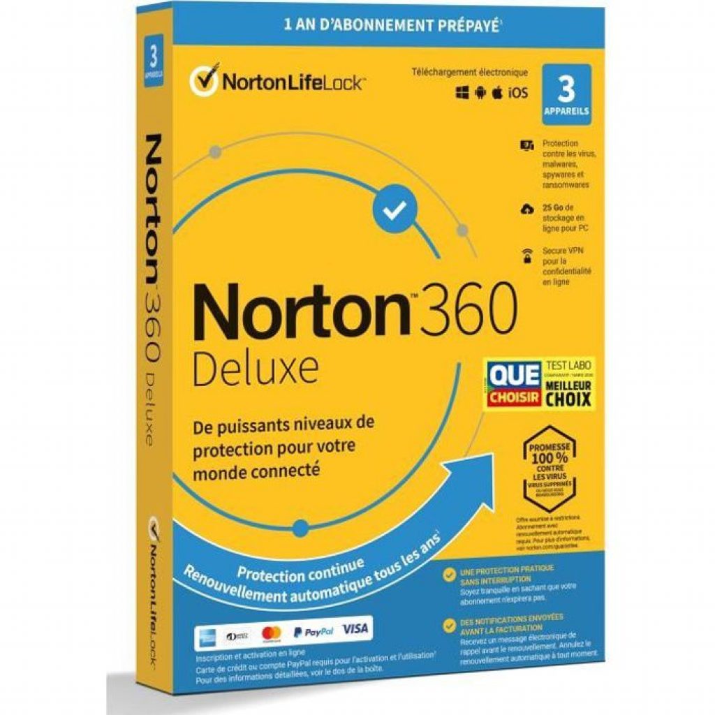 Bon plan Antivirus NORTON 360 Deluxe à 1 euro