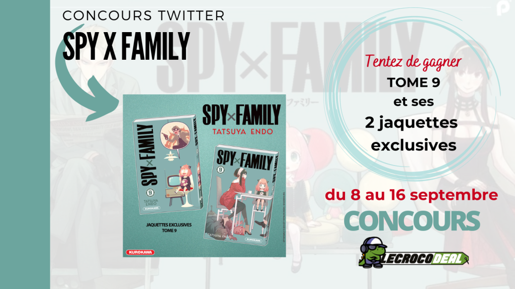 Concours Twitter : Le Tome 9 de Spy X Family & ses 2 jaquettes exclusives