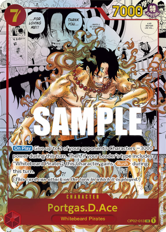 Carte OP-02 Ace OP02-013 Manga en anglais
