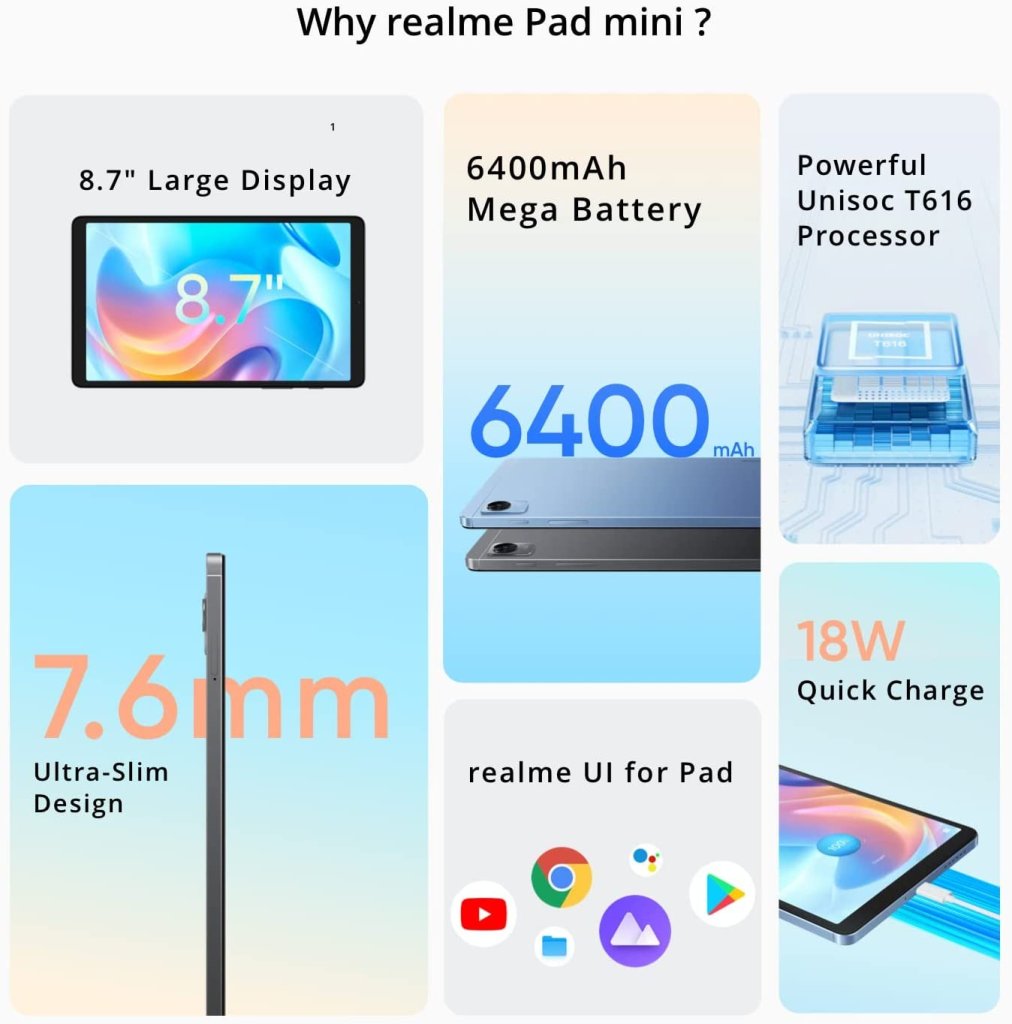 tablette Realme Pad Mini en promo