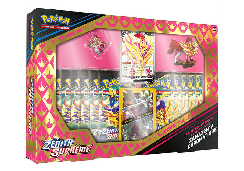 Où acheter le coffret Pokémon - Zénith Suprême (EB12.5) - Coffret Premium Figurine Zamazenta Chromatique en français.