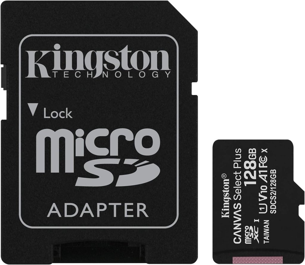 Kingston Canvas Select Plus Carte MIcro SD SDCS2/128GB Class 10 + Adaptateur inclus