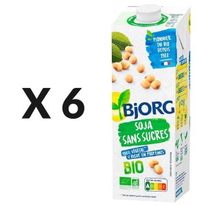 Lot de 6 bouteilles BJORG - Boisson Végétale Soja Sans Sucres - passe à 1,90€ seulement sur Amazon