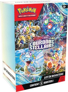 coffret Pokémon Bundle Lot de 6 Boosters Pokémon EV07 Couronne Stellaire