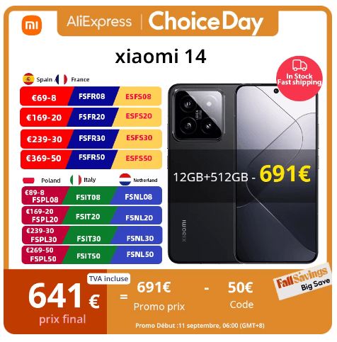 Grosse promo sur le smartphone Glaobal-Version Xiaomi 14