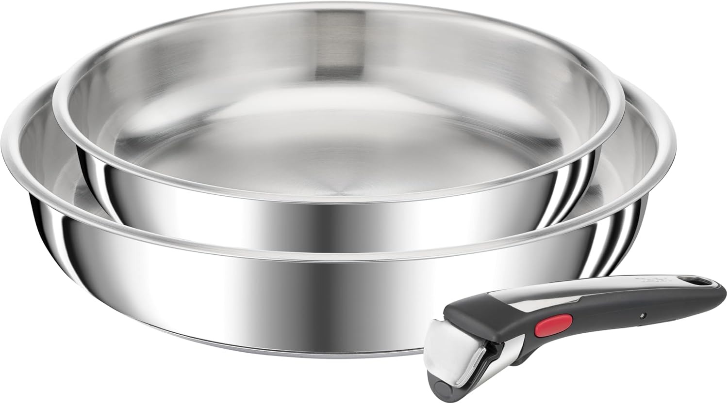Tefal Ingenio Preference (Inox) - Lot de 2 Poêles 24/28 cm + poignée