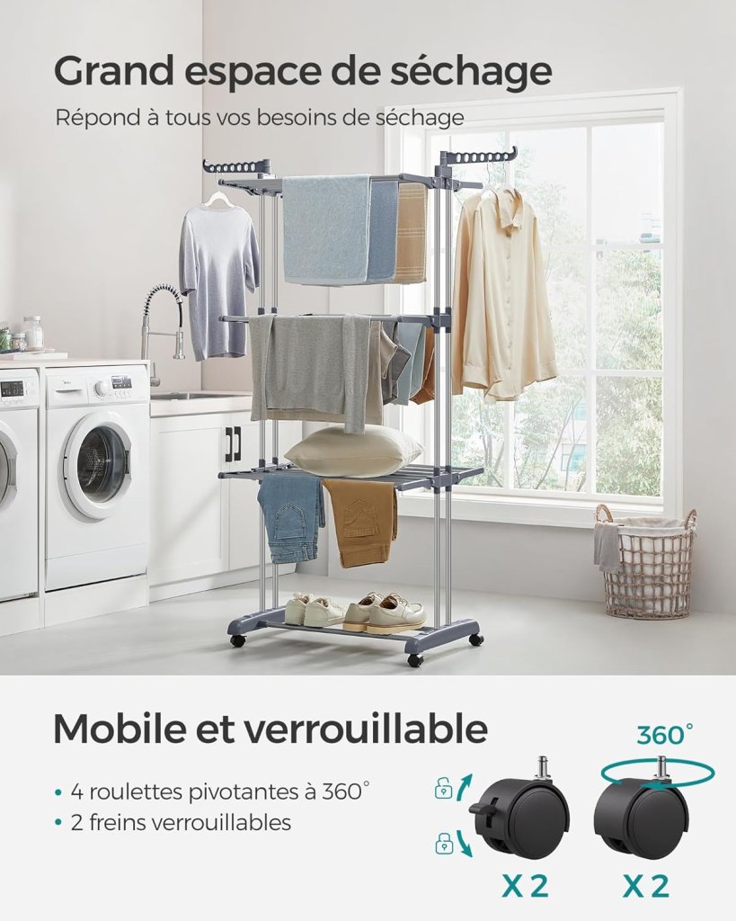 promo étendoir linge songmics sur amazon