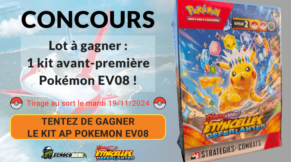 concours Pokémon Le Crocodeal kit avant-première EV08 à gagner