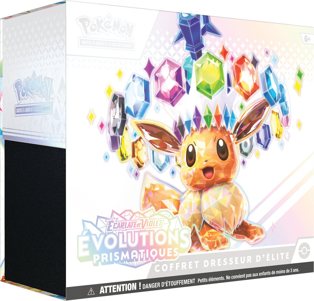 Cartes Pokémon EV8.5 : coffret dresseur d’élite ETB Evolutions Prismatiques