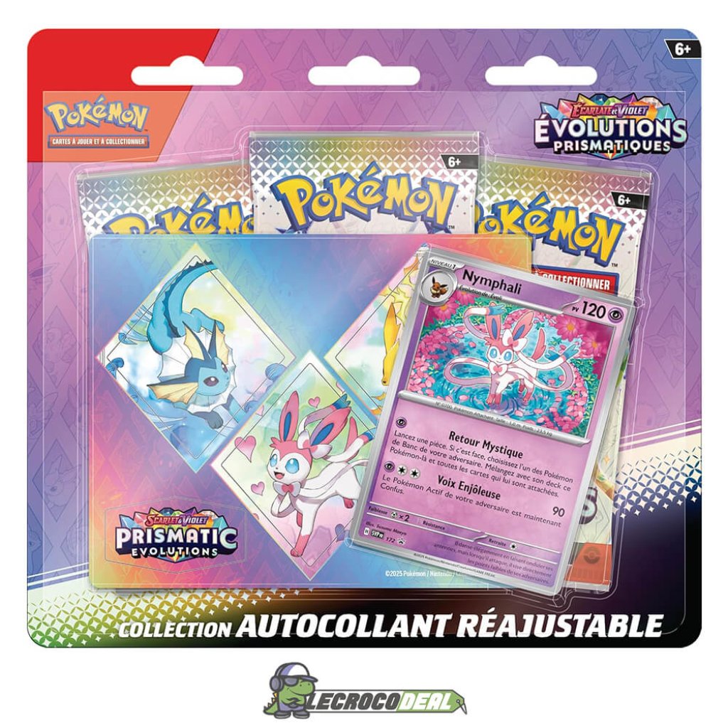 Coffret tripack Pokémon EV8.5 Evolutions Prismatiques de Nymphali