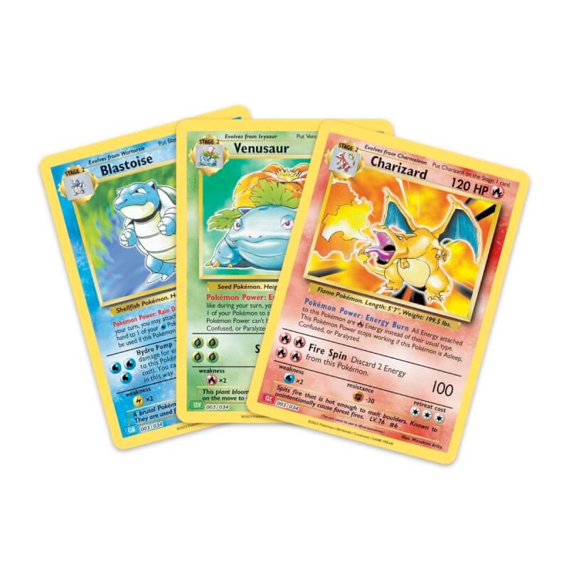 cartes pokémon du coffret Pokémon Classic