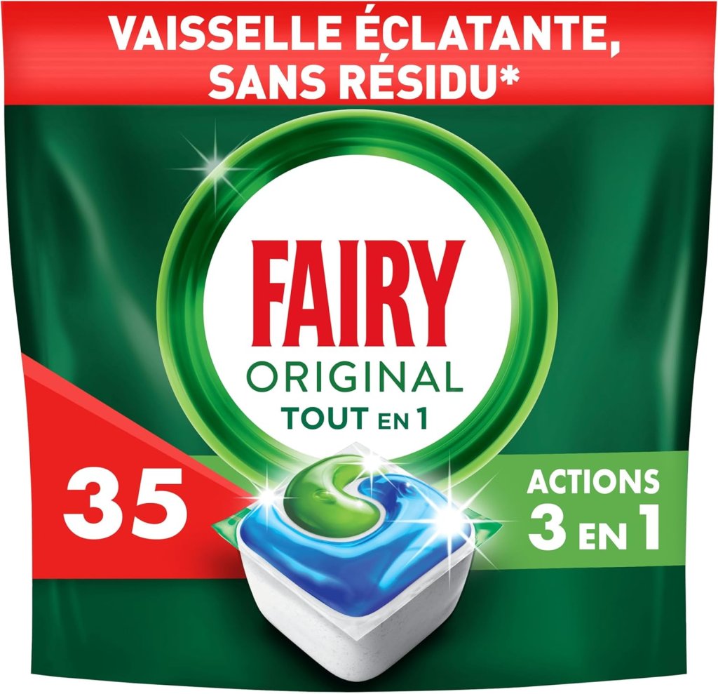 promo Amazon paquet de 35 capsules lave-vaiselle Fairy Original All In One