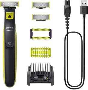 Bon plan Amazon : promo sur Philips OneBlade Authentique Visage + Corps - Tondeuse à barbe électrique