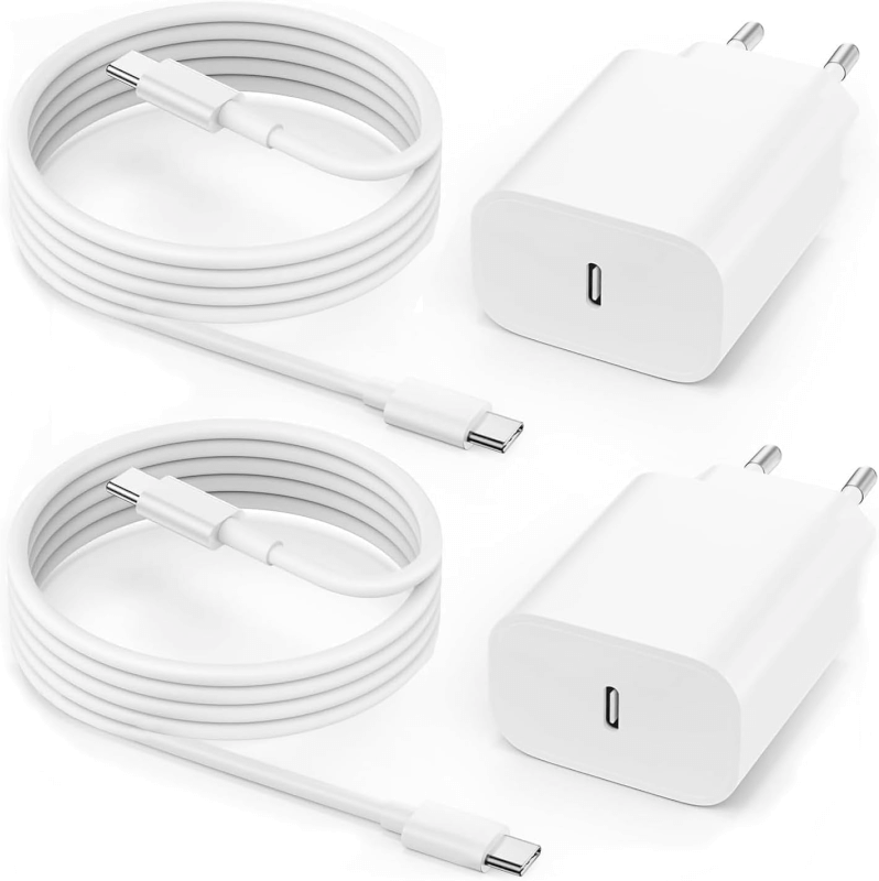 lot de 2 chargeurs rapides 25W avec câble USB-C passe à seulement 11,99€ sur Amazon