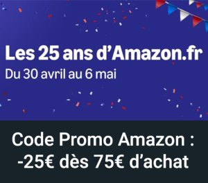 code promo amazon 25 ans 25€ dès 75€