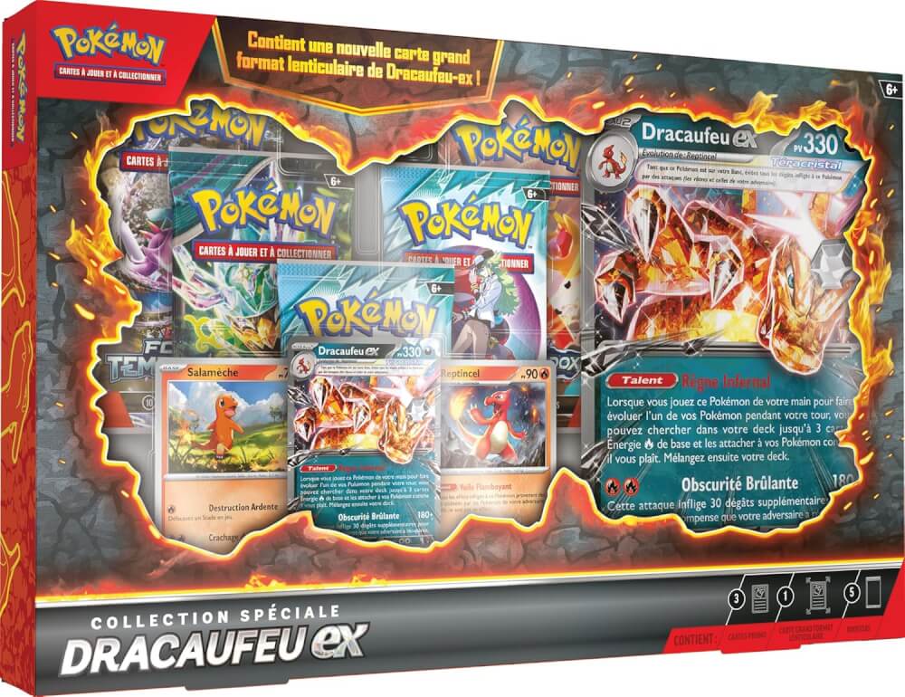coffret Collection spéciale Dracaufeu-ex 5 boosters : où l'acheter