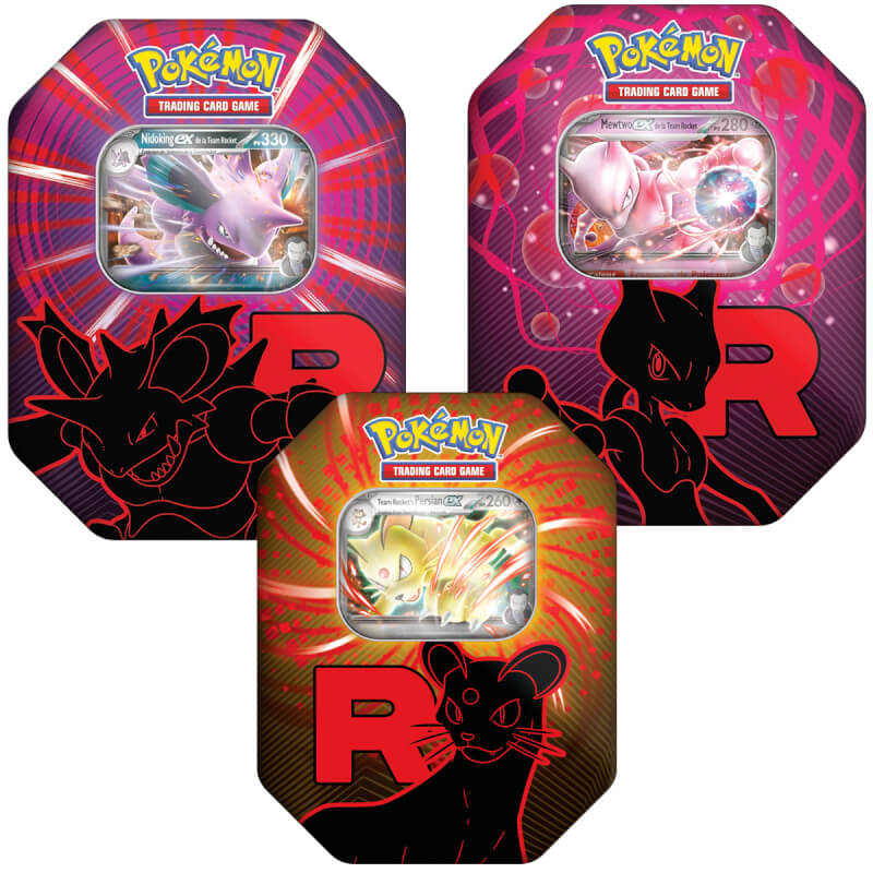 Coffrets Pokémon 3 Pokébox de la Team Rocket Mewtwo, Nidoking et Persian - Septembre 2025