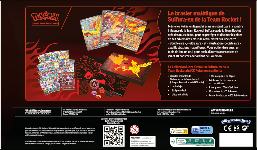 Visuel du coffret Pokémon Ultra Premium 2025 - Sulfura de la Team Rocket