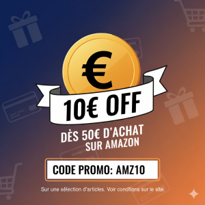 code promo amazon -10€ dès 50€ avec le code AMZ10