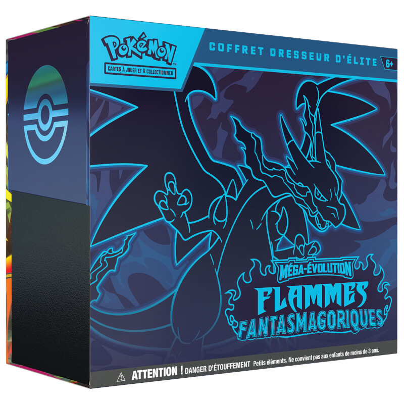 Coffret Pokémon ETB dresseur d'élite Méga Dracaufeu X – Flammes Fantasmagoriques