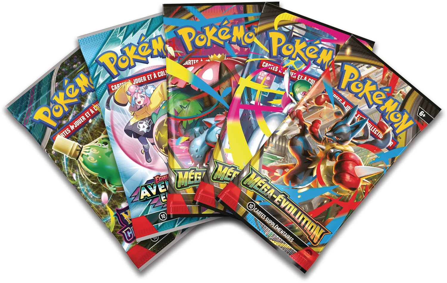 Boosters inclus dans le coffret Collection avec figurine Méga-Lucario-ex