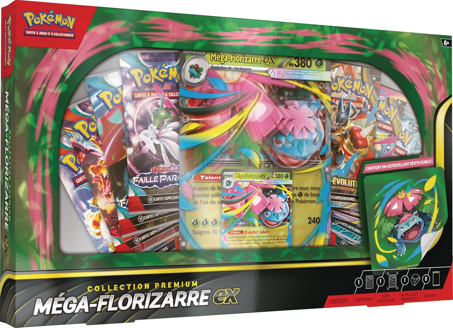 Coffret Pokémon Collection Premium Méga-Florizarre-ex (8 boosters)