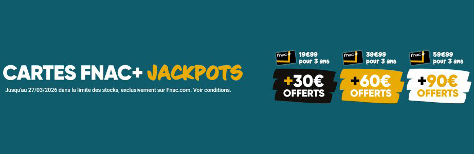 retour en promo des cartes FNAC+ Jackpot sur FNAC