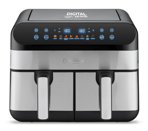 Friteuse sans huile Kitchen Cook Airflow 9 Double bac inox 9L