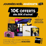 (Adhérents Fnac) 10€ offerts dès 50€ d’achat : Jeux-Jouets, Musique et DVD / Blu-ray
