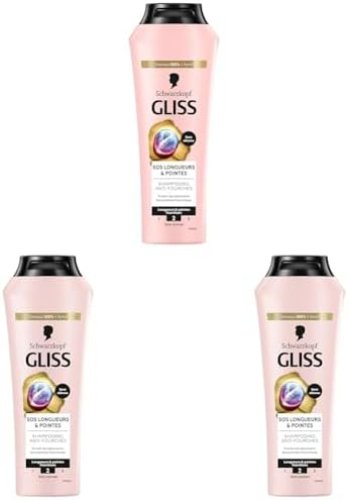 Lot de 3 Shampoings Schwarzkopf Gliss SOS Longueur & Pointes (3 x 250ml)