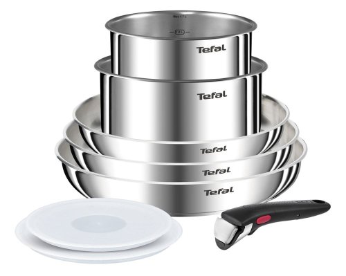 Tefal Ingenio Emotion – Set 8 pièces poêles et casseroles (+2 couvercles hermétiques & poignée amovible)