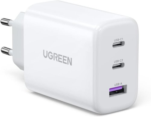 UGREEN 65W Chargeur USB C Rapide 3 Ports GaN Tech