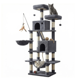 Songmics Home – Arbre à chat avec 13 poteaux à griffer, 168 cm