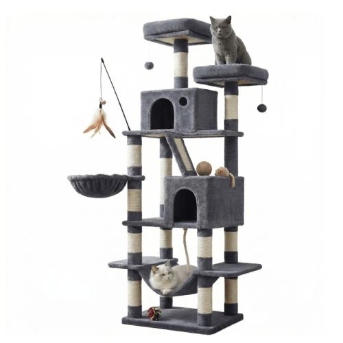 Songmics Home – Arbre à chat avec 13 poteaux à griffer – 168 cm
