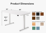 FEZIBO Bureau Assis Debout électrique  120 x 60 cm à 71,23€