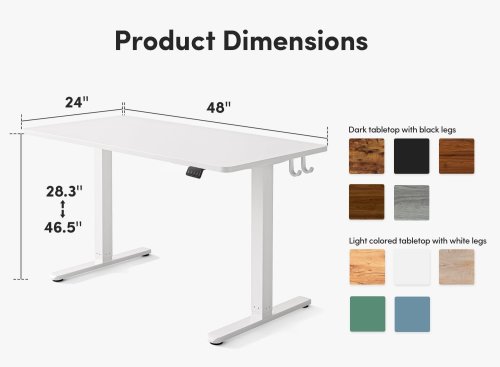 FEZIBO Bureau Assis Debout électrique  120 x 60 cm à 71,23€