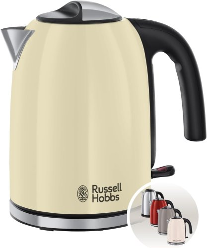 Russell Hobbs – Bouilloire électrique 1,7L, 2400W (couleur Crème) à 24,99€