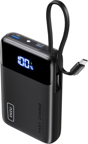INIU – Mini-batterie externe  45W 20000mAh avec USB C (câbles intégrés) à 15,18€