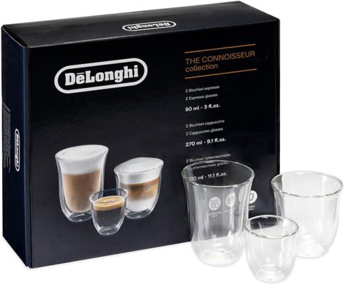 De’Longhi Fancy Box – Lot de 6 verres isothermes transparents
