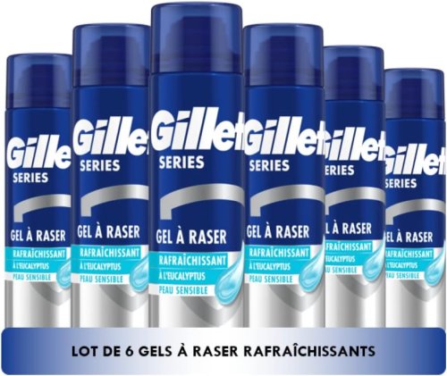 -37% Gillette Series Gel à raser rafraîchissant – Lot de 6×200 ml