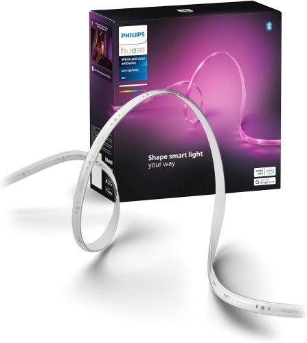 Philips Hue White and Color Ambiance – Ruban LED Lightstrip 3 mètres Smart LED pour l&rsquo;intérieur