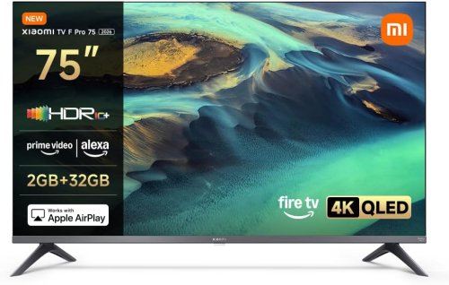 -100€ XIAOMI TV F Pro 75” (190 cm) 4K UHD QLED à 499€