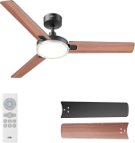 DREO Ventilateur de plafond silencieux avec lumière 132 cm à 99€