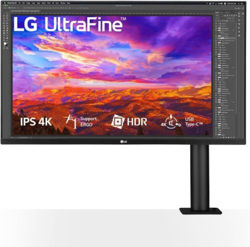 LG ERGO UltraFine – Ecran PC 4K 32&Prime; –  IPS, 5ms 60Hz, HDR 10, pied ergonomique réglable