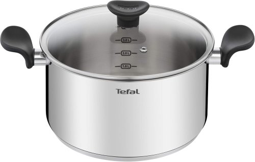 Tefal Faitout 24 cm (5 L) en Inox + couvercle verre (Induction)