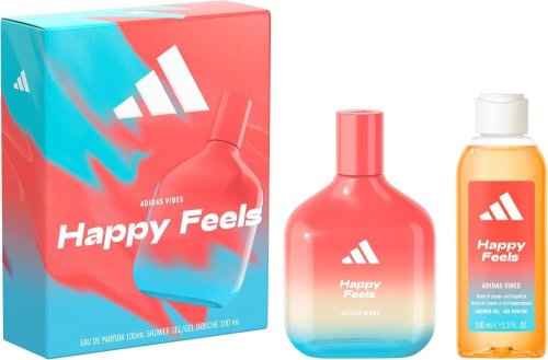 Adidas Vibes- Coffret cadeau  Happy Feels ou Full Recharge (Eau de parfum 100 ml + douche 100 ml)