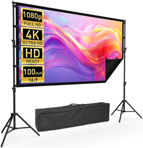 Kescron – Ecran de projection 100&Prime;portable avec trépied + sac de transport