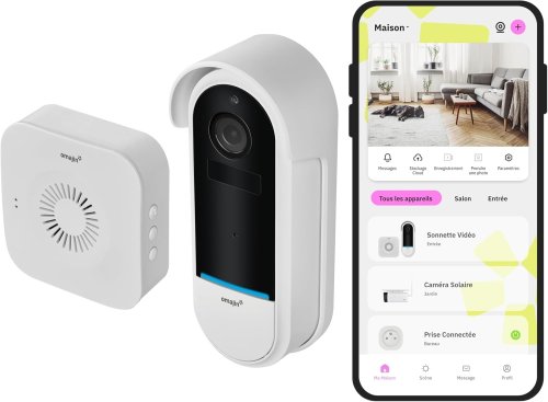 OMAJIN by Netatmo – Sonnette vidéo Intelligente sans Fil 2K à 49,99€