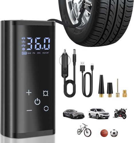 YUGUANG Compresseur à air portatif, 6000mAh 150PSI à 15,75€