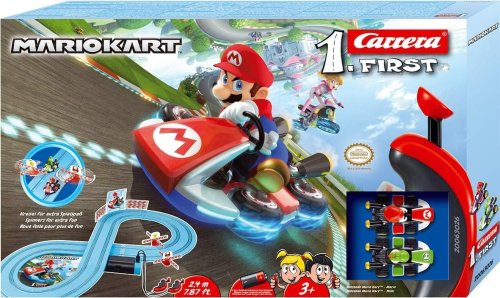 Carrera – First Nintendo Mario Kart – Circuit de course électrique avec voitures miniatures Mario et Luigi